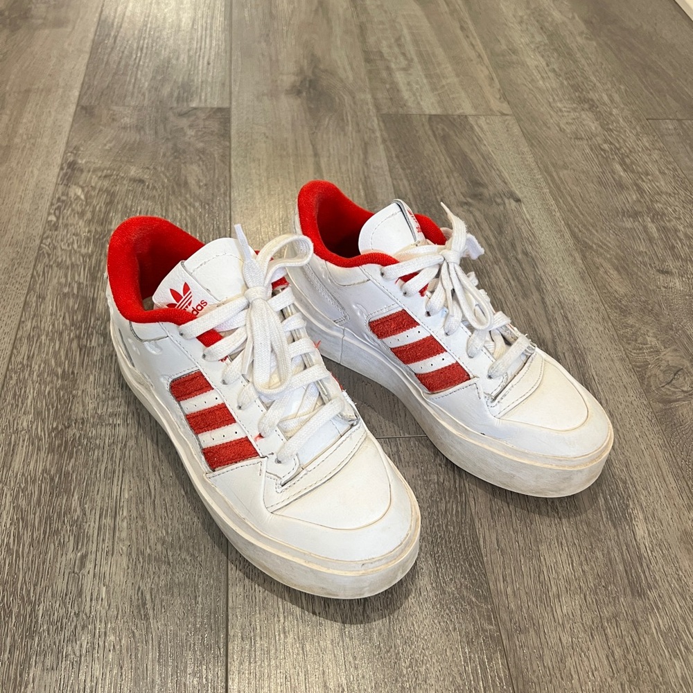 adidas Forum bonega platform 6.5 Shoes red white rare